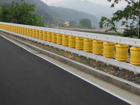 お買い得 Yellow Rolling Guardrail Barrier Featuring EVA Rollers and Q235 Steel Construction Panel Height 1.2m Ideal for Temporary Safety Fencing オンライン
