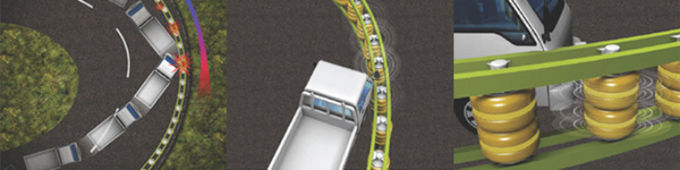 PUの泡/事故を起こしがちな道0のためのエヴァの交通安全のローラーの障壁のハイウェーのローラーの障壁